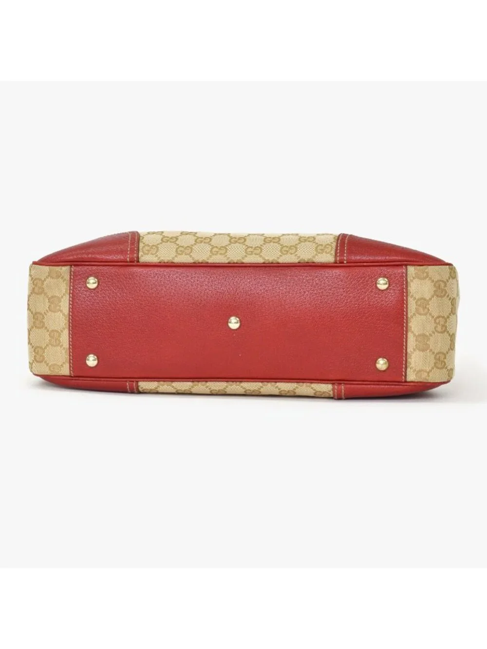 Gucci Handbag GG Canvas Sherry Line Leather Beige